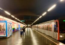 La metro di Milano deserta, foto di Massimiliano Jattoni Dall'Asén